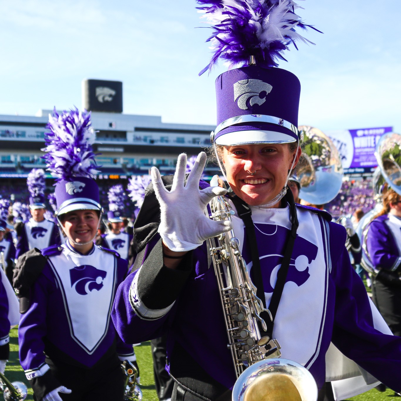 Preparation, passion and purple pride: What game day is like for members of the K-State Marching Band