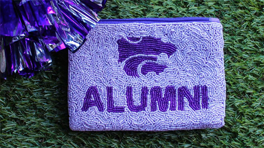 K-State Alumni Beaded Pouch