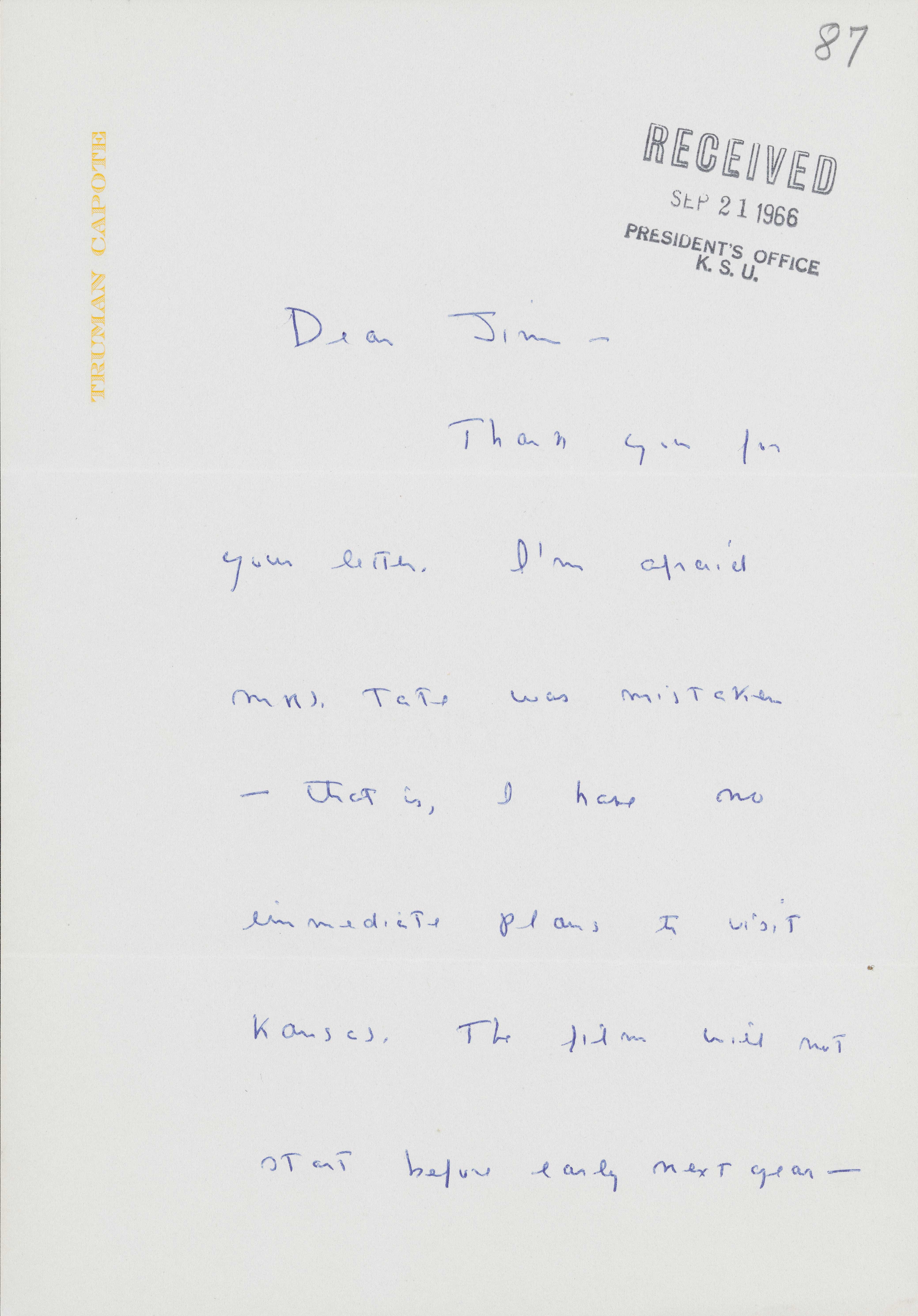 1966 Capote's reply