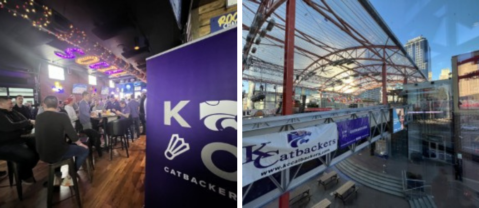 KC Catbackers logos on banners