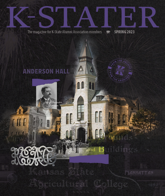 Spring 2023 K-Stater magazine cover with Anderson Hall
