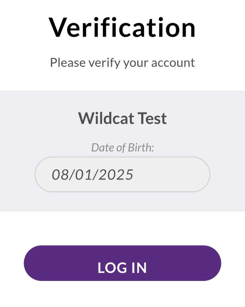 Verify your birthdate